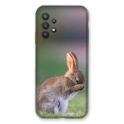 Coque Pour Samsung Galaxy A32 Lapin Marron