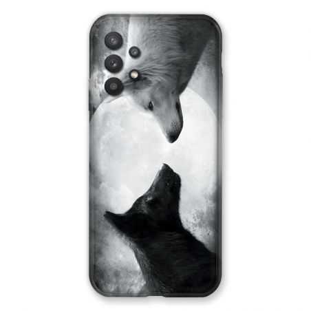 Coque Pour Samsung Galaxy A32 Loup Duo