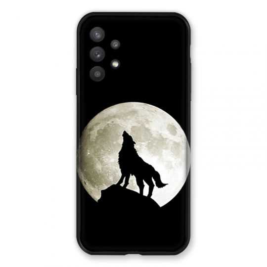 Coque Pour Samsung Galaxy A32 Loup Noir