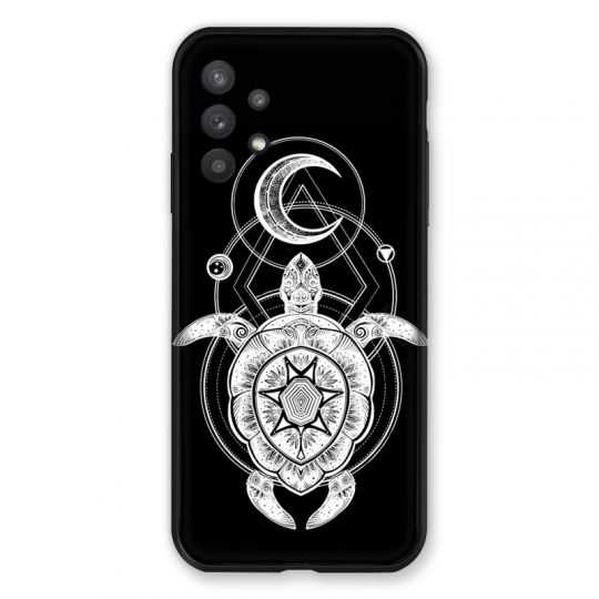 Coque Pour Samsung Galaxy A32 Animaux Maori Tortue Noir