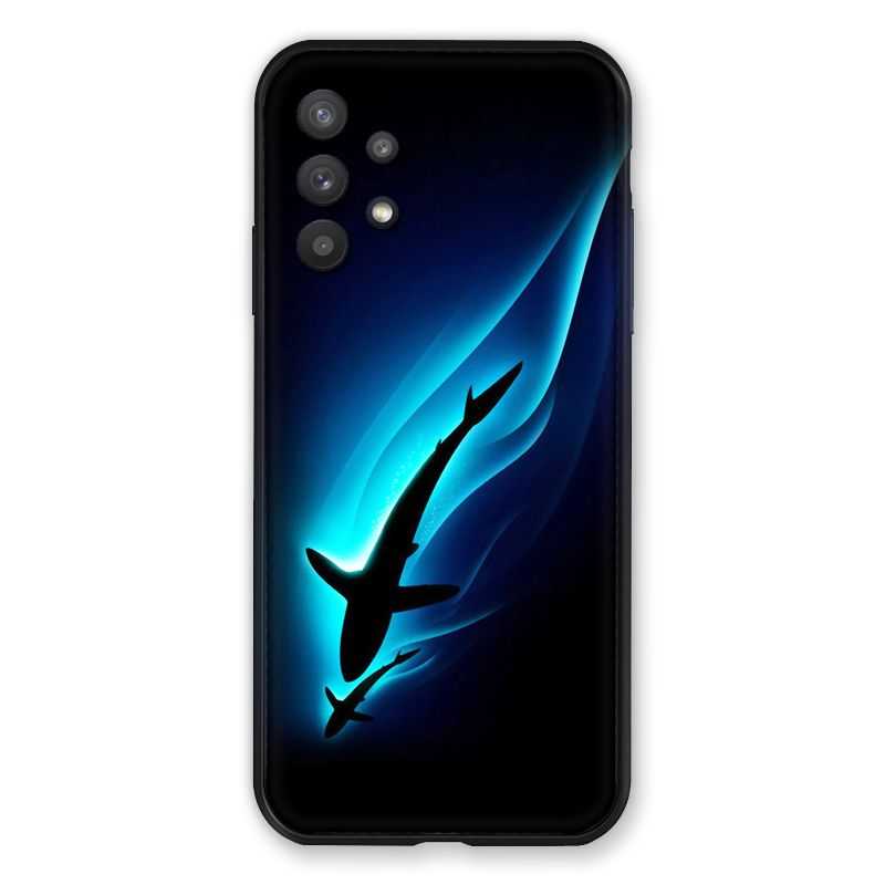 Coque Pour Samsung Galaxy A32 Requin Noir