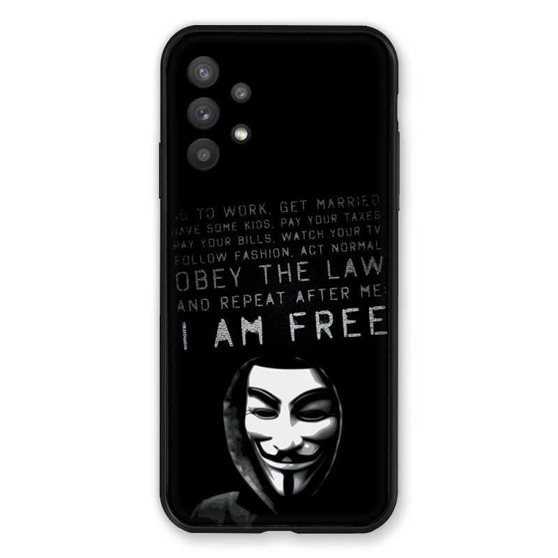 Coque Pour Samsung Galaxy A32 Anonymous I am free