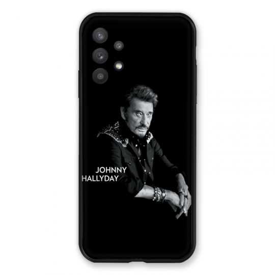 Coque Pour Samsung Galaxy A32 Johnny Hallyday Noir