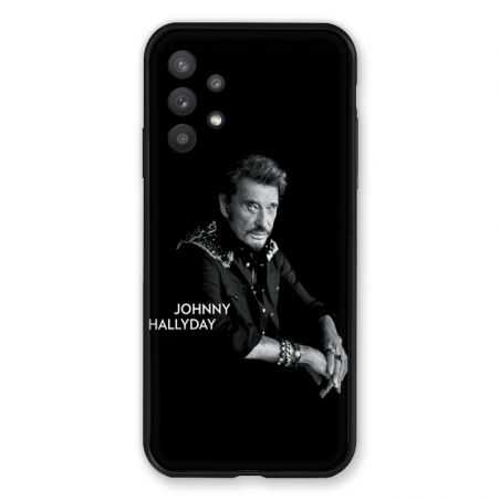 Coque Pour Samsung Galaxy A32 Johnny Hallyday Noir