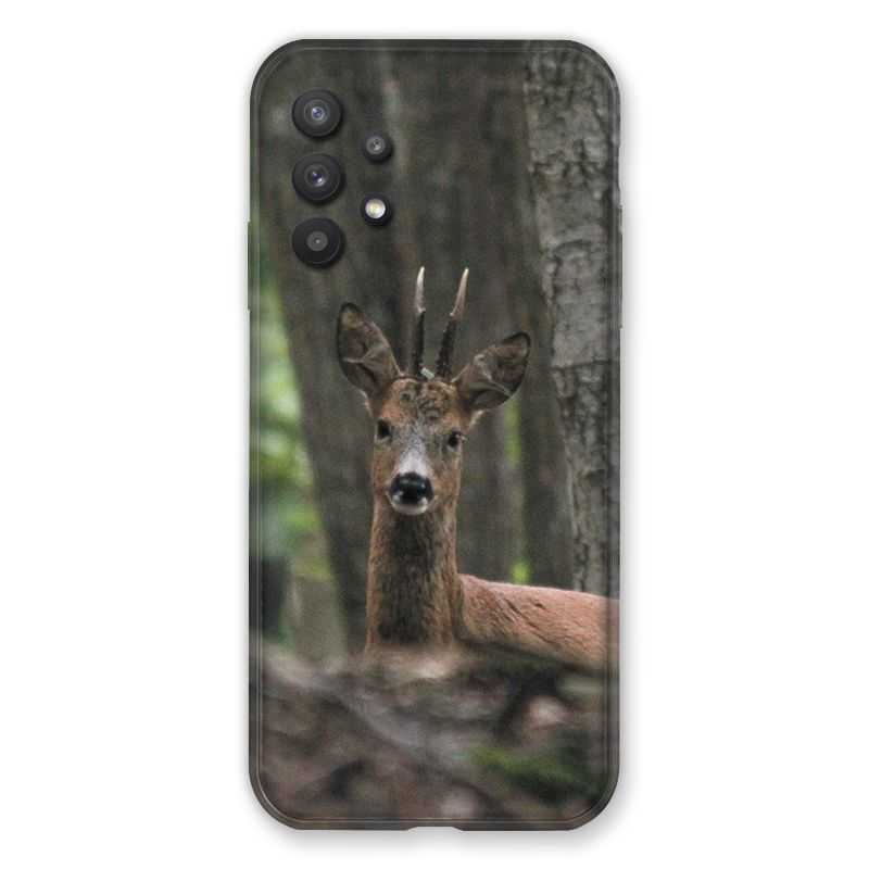Coque Pour Samsung Galaxy A32 Chasse Chevreuil Bois