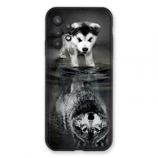 Coque Pour Samsung Galaxy A32 Chien Reflet
