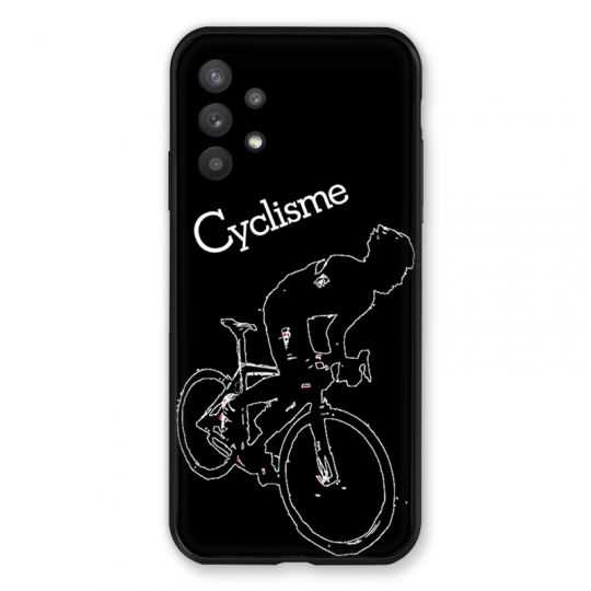 Coque Pour Samsung Galaxy A32 Cyclisme Ombre Blanche