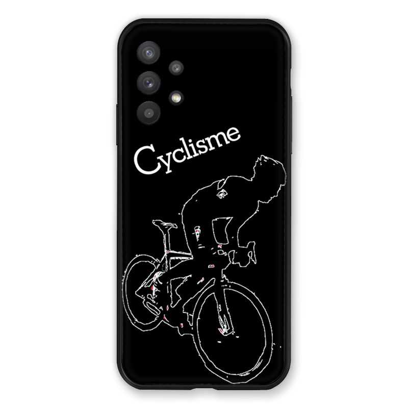 Coque Pour Samsung Galaxy A32 Cyclisme Ombre Blanche