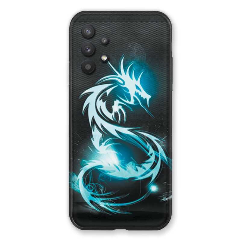 Coque Pour Samsung Galaxy A32 Dragon Bleu