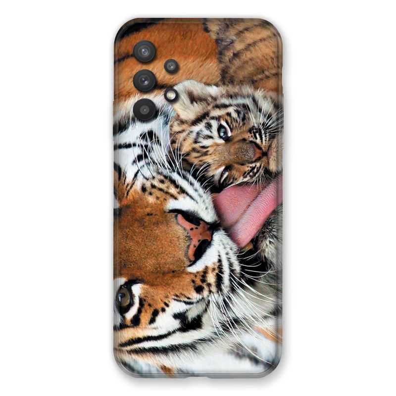 Coque Pour Samsung Galaxy A32 Bebe Tigre