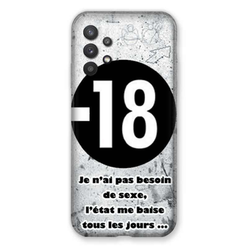 Coque Pour Samsung Galaxy A32 Humour 18 Ans
