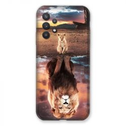 Coque Pour Samsung Galaxy A32 Lion Reflet