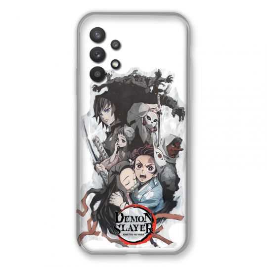 Coque Pour Samsung Galaxy A32 Manga Demon Slayer Blanc