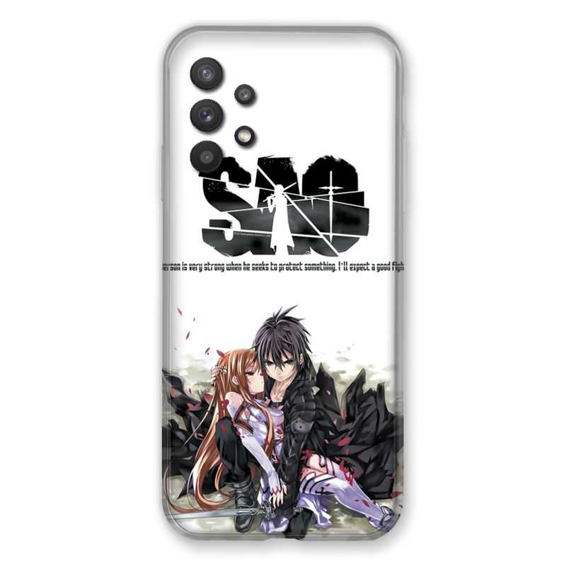 Coque Pour Samsung Galaxy A32 Manga SAO sword Art Online Blanc