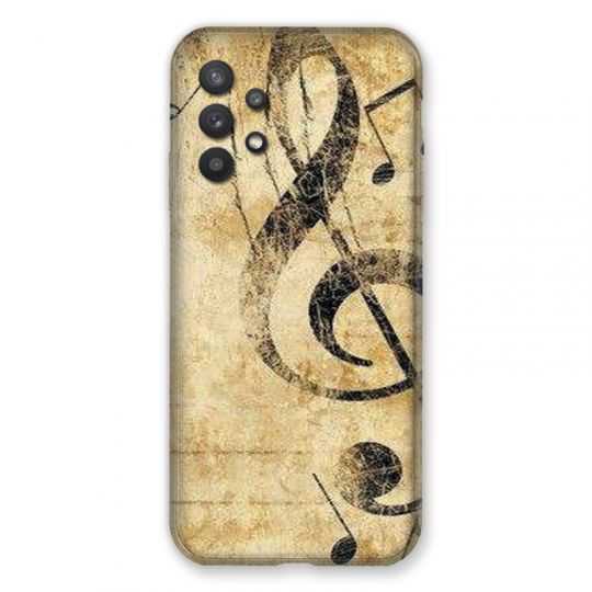 Coque Pour Samsung Galaxy A32 Musique Clé Sol Vintage