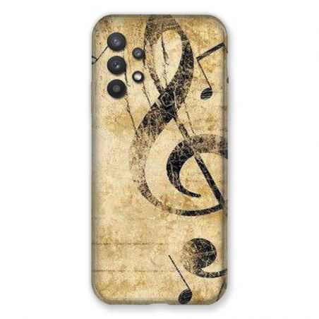 Coque Pour Samsung Galaxy A32 Musique Clé Sol Vintage