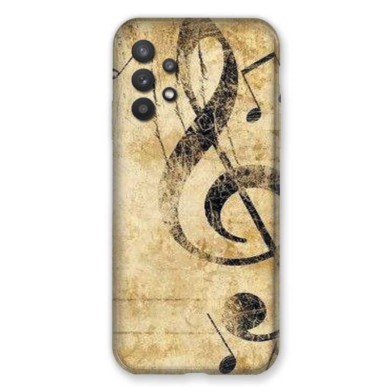 Coque Pour Samsung Galaxy A32 Musique Clé Sol Vintage