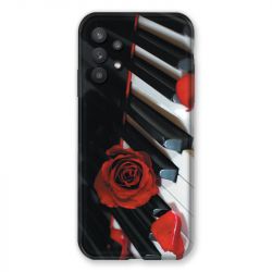 Coque Pour Samsung Galaxy A32 Musique Rose Piano