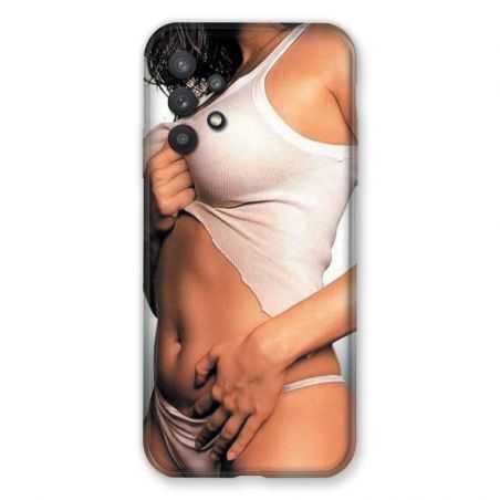 Coque Pour Samsung Galaxy A32 Sexy Tee Shirt Blanc