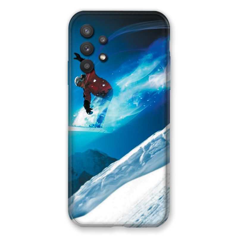 Coque Pour Samsung Galaxy A32 Snowboard Saut