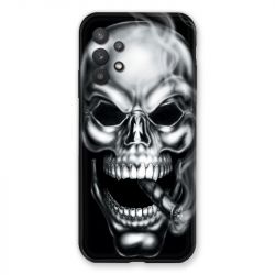 Coque Pour Samsung Galaxy A32 Tete de Mort Fume