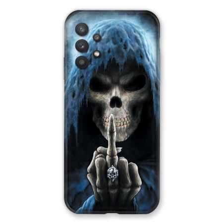 Coque Pour Samsung Galaxy A32 Tete de Mort Doigt