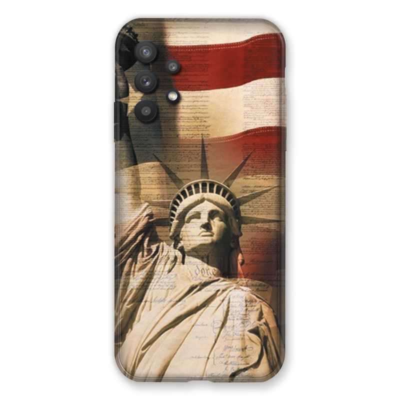 Coque Pour Samsung Galaxy A32 Amerique USA Statue liberté