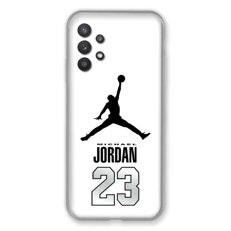 Coque Pour Samsung Galaxy A32 Jordan 23 Blanc
