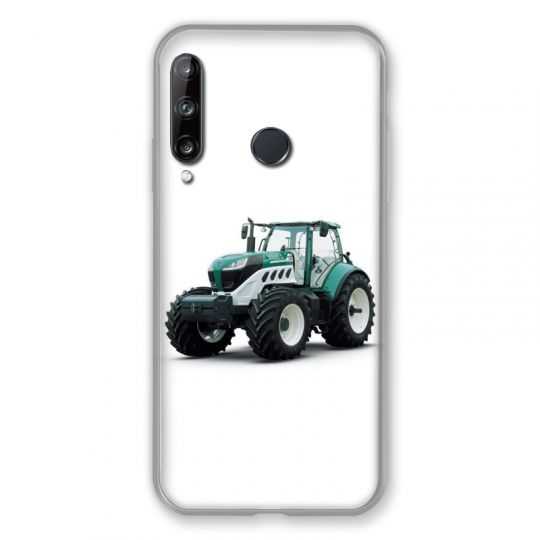 Coque Pour Huawei P40 Lite E Agriculture Tracteur Blanc