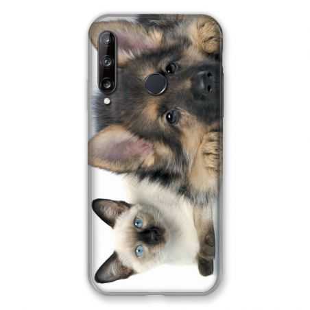 Coque Pour Huawei P40 Lite E Chien vs Chat