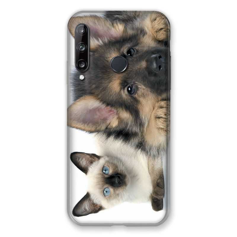Coque Pour Huawei P40 Lite E Chien vs Chat