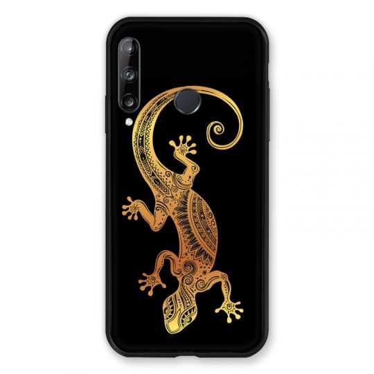 Coque Pour Huawei P40 Lite E Animaux Maori Lezard Noir