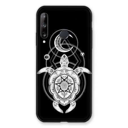 Coque Pour Huawei P40 Lite E Animaux Maori Tortue Noir