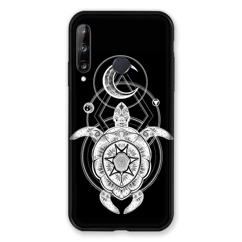 Coque Pour Huawei P40 Lite E Animaux Maori Tortue Noir