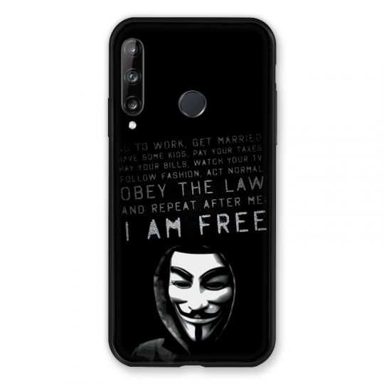 Coque Pour Huawei P40 Lite E Anonymous I am free