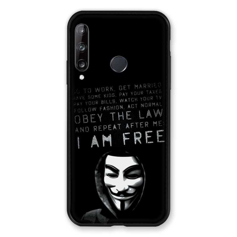 Coque Pour Huawei P40 Lite E Anonymous I am free