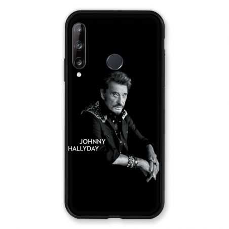 Coque Pour Huawei P40 Lite E Johnny Hallyday Noir