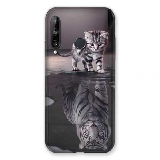 Coque Pour Huawei P40 Lite E Chat Reflet