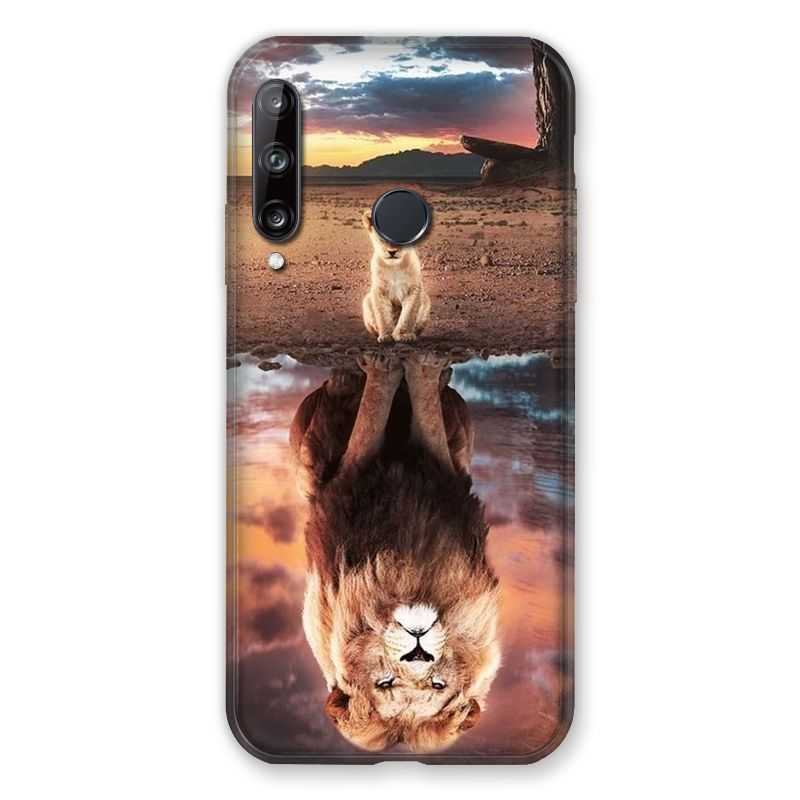 Coque Pour Huawei P40 Lite E Lion Reflet