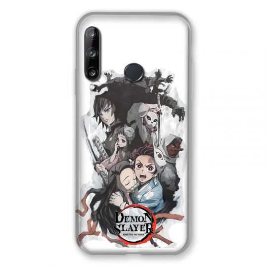 Coque Pour Huawei P40 Lite E Manga Demon Slayer Blanc
