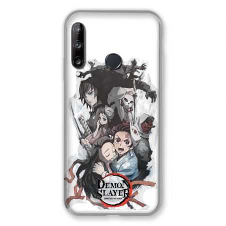 Coque Pour Huawei P40 Lite E Manga Demon Slayer Blanc