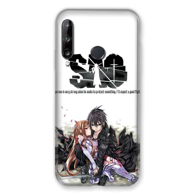 Coque Pour Huawei P40 Lite E Manga SAO sword Art Online Blanc