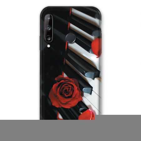 Coque Pour Huawei P40 Lite E Musique Rose Piano