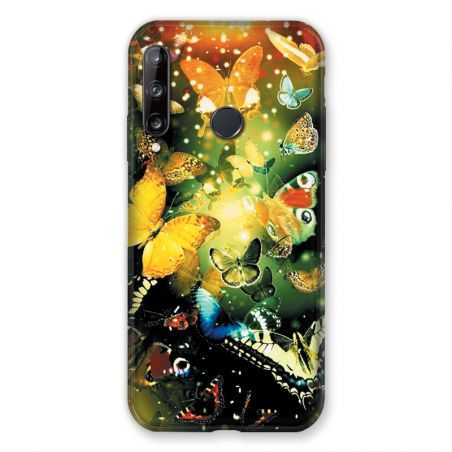 Coque Pour Huawei P40 Lite E Papillon Jaune