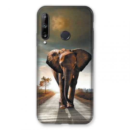 Coque Pour Huawei P40 Lite E Savane Elephant Route