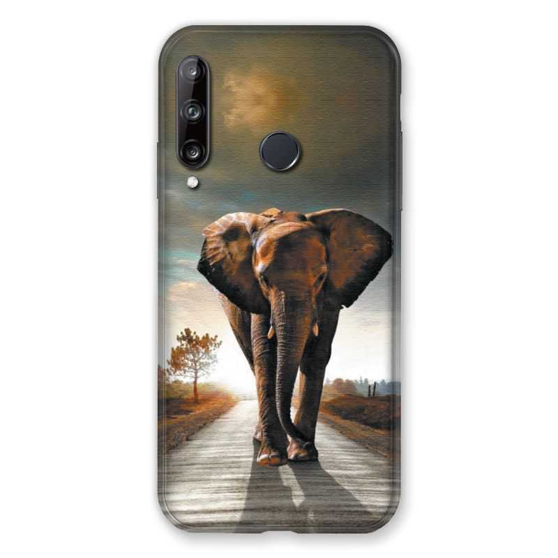 Coque Pour Huawei P40 Lite E Savane Elephant Route