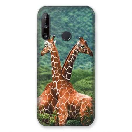 Coque Pour Huawei P40 Lite E Savane Girafe Duo