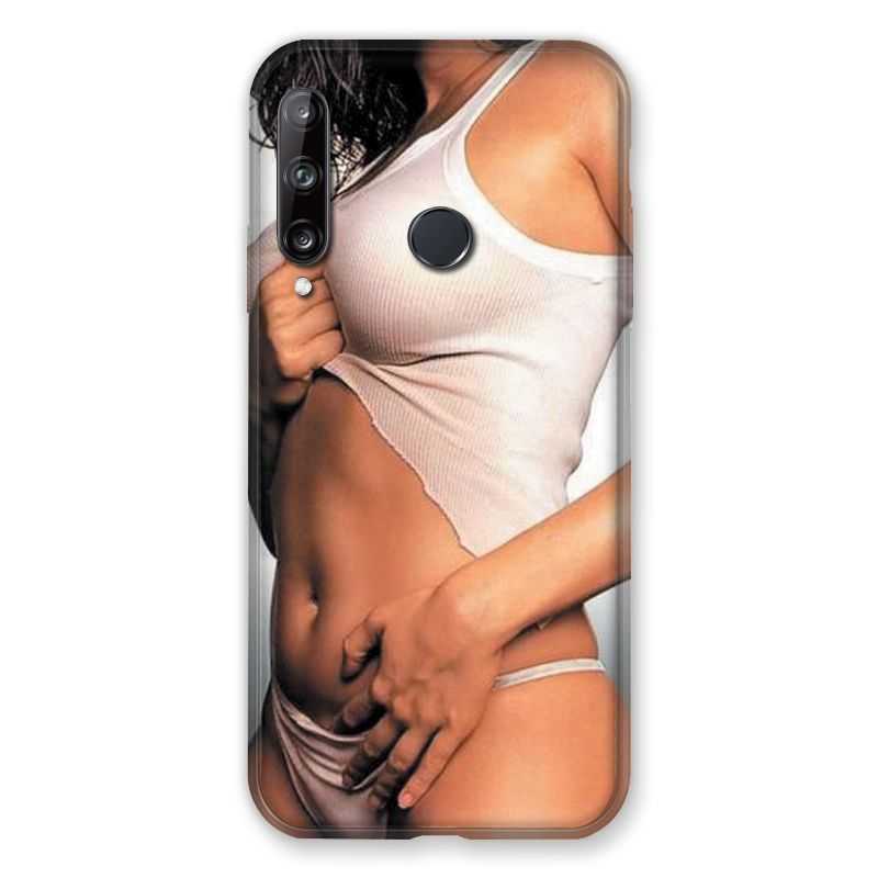 Coque Pour Huawei P40 Lite E Sexy Tee Shirt Blanc