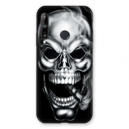 Coque Pour Huawei P40 Lite E Tete de Mort Fume