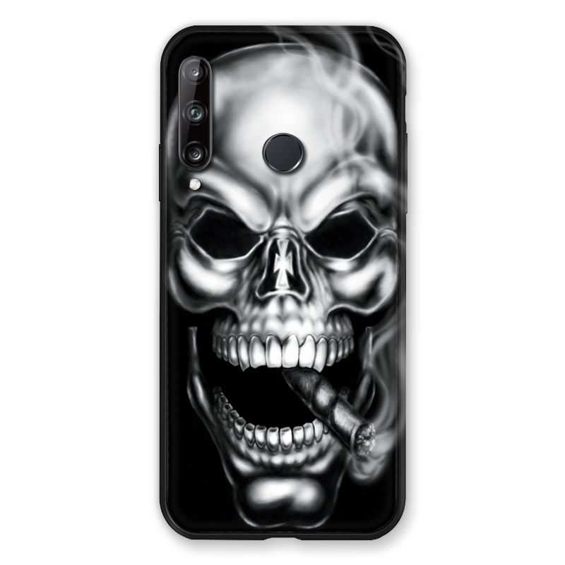 Coque Pour Huawei P40 Lite E Tete de Mort Fume